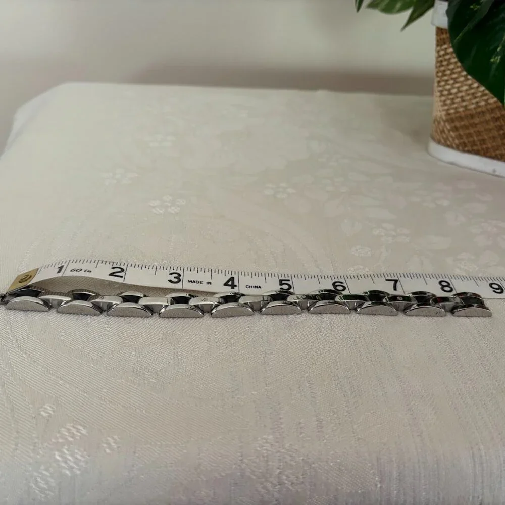 Sterling Silver (925) Bracelet (8") and Ring (9.5) with Moissanite Stones - Picture 14 of 16